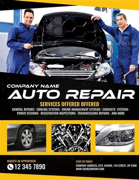 Car Repair Flyer Template | Car repair service, Auto repair shop ...