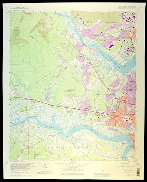 North Charleston Map of Charleston Air Force Base South | Etsy ...