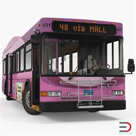 Gillig Low Floor Diesel Electric Hybrid Bus | 3d model, Bus, Model