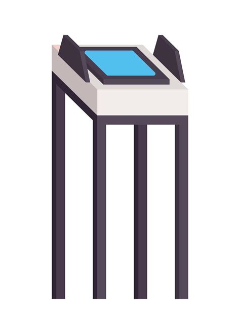 voting booth with blue screen 4083460 Vector Art at Vecteezy