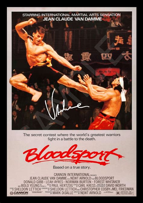 Bloodsport Original Movie Poster With Cast Signatures A4 - Etsy