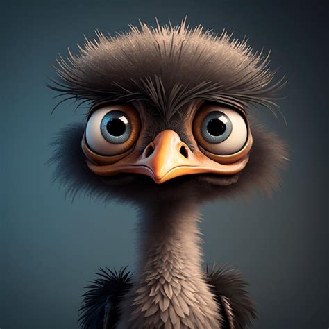 Premium Photo | Cute cartoon emu character