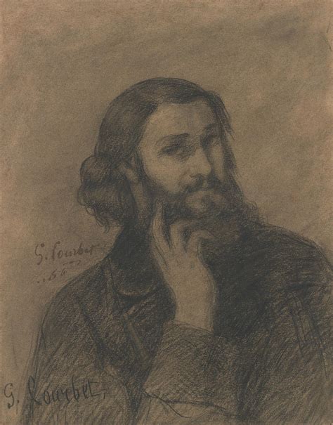 Self-Portrait Drawing by Gustave Courbet | Fine Art America