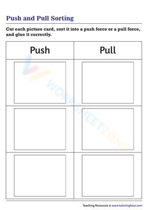 Free Printable & Interactive Push and Pull Worksheets