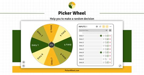 Picker Wheel - Spin the Wheel to Decide a Random Choice