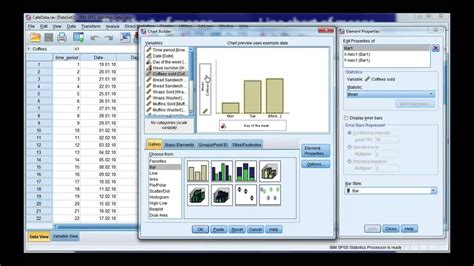 Bar or Line chart of means using SPSS (optional error bars) - YouTube