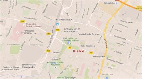 Map of Kielce