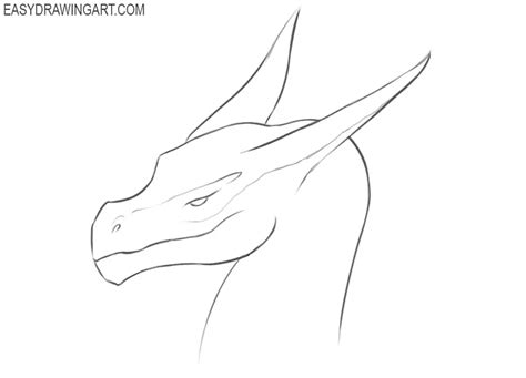 How to Draw a Dragon Head - Easy Drawing Art