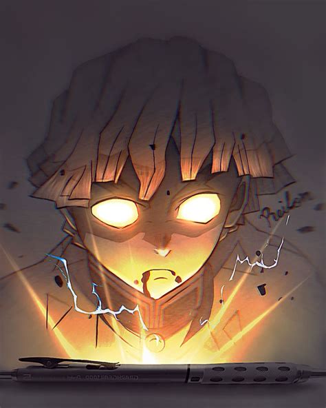 anime glowart of zenitsu agatsuma Otaku Anime, Anime Art, Glowing Art ...