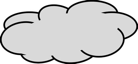 Grey cloud #3 - Openclipart