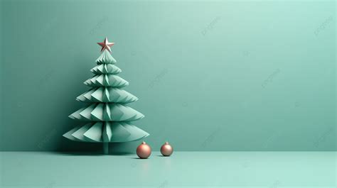 Minimalist Christmas Tree A Stunning 3d Rendered Wallpaper Background ...