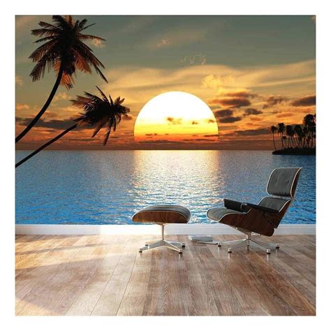 wall26 Large Wall Mural - Beautiful Tropical Scenery/Landscape Palm ...