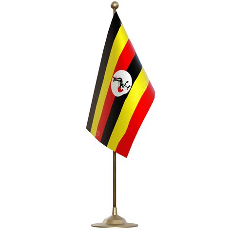 Uganda Flag With Pole, Uganda Flag Post, Uganda Flag, Uganda Flag With ...