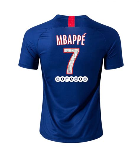 KYLIAN MBAPPE #7 PSG 2020 HOME JERSEY FOOTBALL