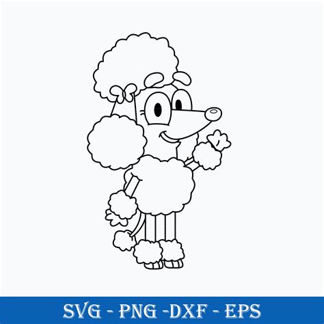 Coco Outline SVG, Coco Bluey SVG, Bluey SVG, Cartoon SVG PNG - Inspire ...