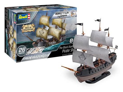 Buy Revell 85-1237 Black Diamond Pirate Ship Kit 1:350 Scale Easy-Click ...