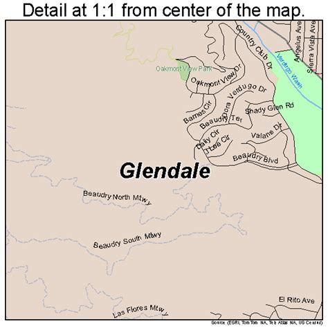 Glendale California Street Map 0630000