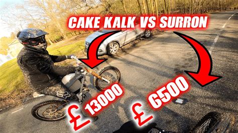 72v Surron Bac8000 VS Cake Kalk e-Bike Drag Race | wheelies | Off Road ...