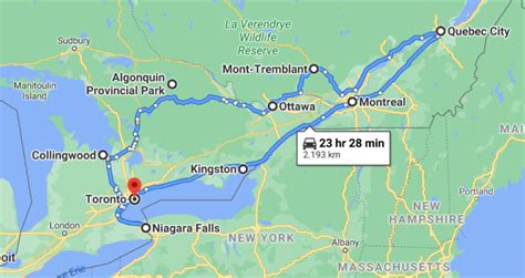 Eastern Canada Road Trip Itineray for 2-3 Weeks