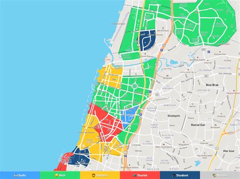 Tel Aviv Map Of Neighborhoods