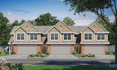 Plan 80460 | Traditional Triplex Plan with 3 Bedrooms per Unit | Multiplex