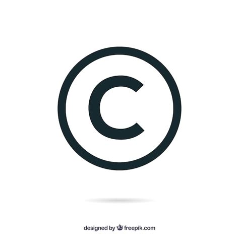 Free Vector | Copyright symbol in flat style