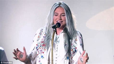 Kesha performs Praying live at the YouTube space in LA | Daily Mail Online