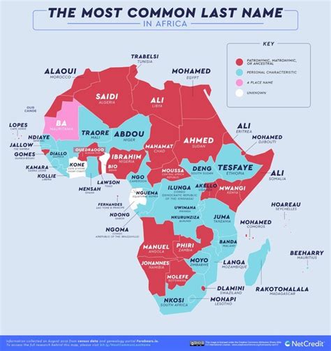 This map reveals the most common surnames used in every country of the ...