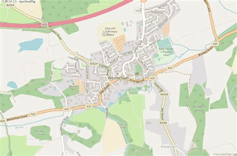 Westerham Map Great Britain Latitude & Longitude: Free England Maps