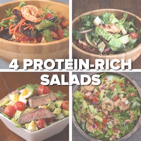 4 Protein-Rich Salads #health #greens #veggies | feeds in 2019 | Salad ...