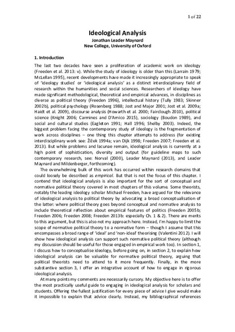 (PDF) Ideological Analysis