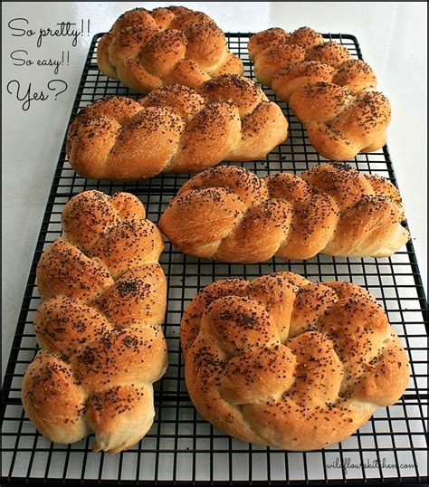 Easy Braided Poppy Seed Buns - Wildflour's Cottage Kitchen