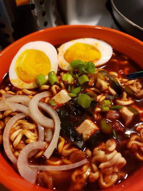 Week 21: Eggs - Spicy Ramen with Hard Boiled Eggs : 52weeksofcooking