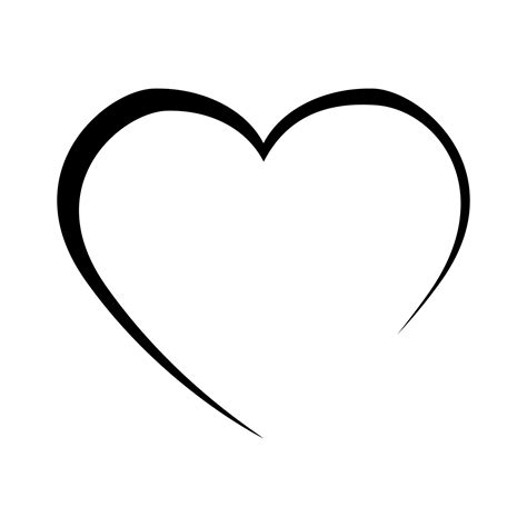 black Love Heart Symbol Icons. Design elements for Valentine's day ...