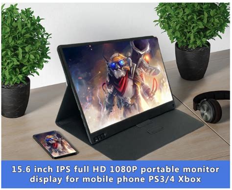 15.6" USB-C Portable Touchscreen Monitor With Built-in Battery ...