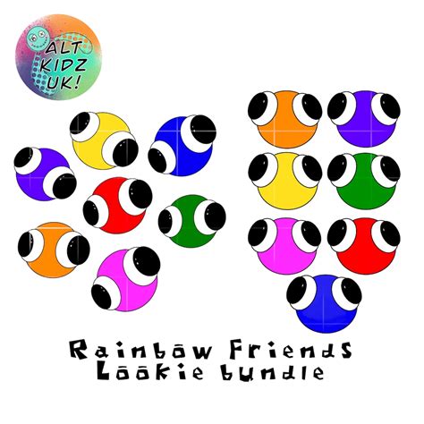 Rainbow Friends 2 Lookies Bundle PNG Roblox Characters Downloadable ...