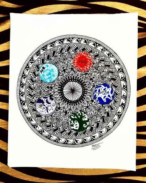 Five elements of nature | Mandala art lesson, Mandala art, Mandala rocks