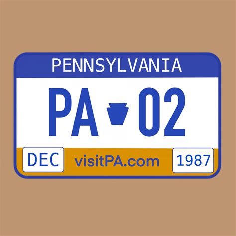 Pennsylvania License Plate sticker for Christmas or Halloween | Etsy