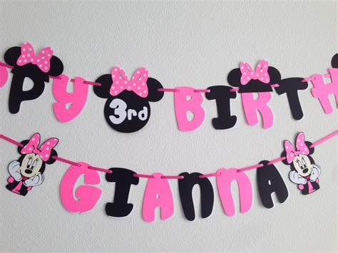 Minnie Mouse Birthday Banner with Name