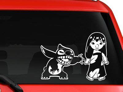 Lilo And Stitch children cartoon car truck SUV decal sticker 8" White ...