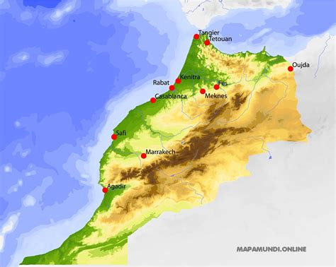 Mapa De Marruecos Mapa De Marruecos Mapa F Sico Geogr Fico | The Best ...