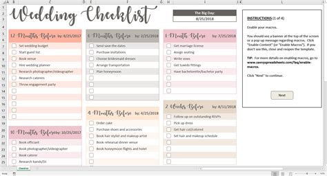 Wedding Checklist Excel – emmamcintyrephotography.com