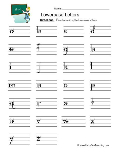 Alphabet Writing Worksheets for Handwriting Practice