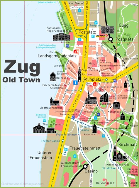 Tourist Map of Zug Old Town - Ontheworldmap.com