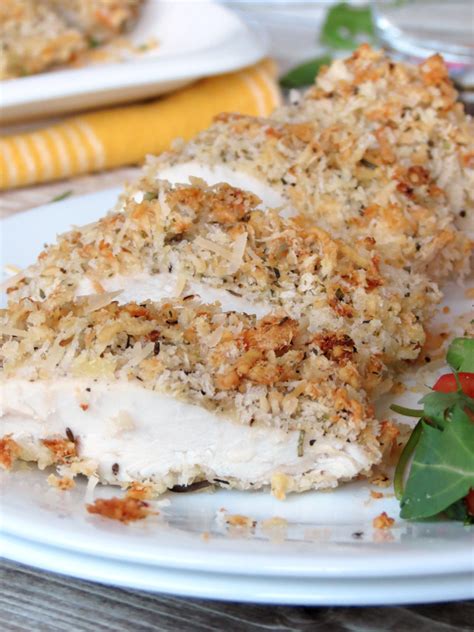 baked panko parmesan crusted chicken