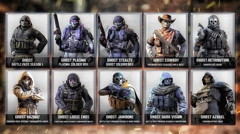 All Ghost Character Skin's in Call of Duty Mobile : ALL SEASONS 2022 ...