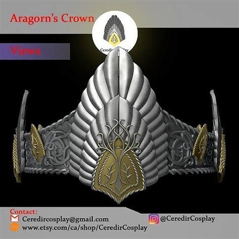 Aragorn Crown - King Elessar Crown 3D model 3D printable | CGTrader