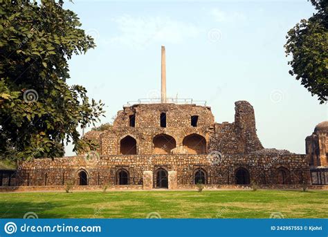 Firoz Shah Kotla Fort, New Delhi Stock Image - Image of pillar, shah ...