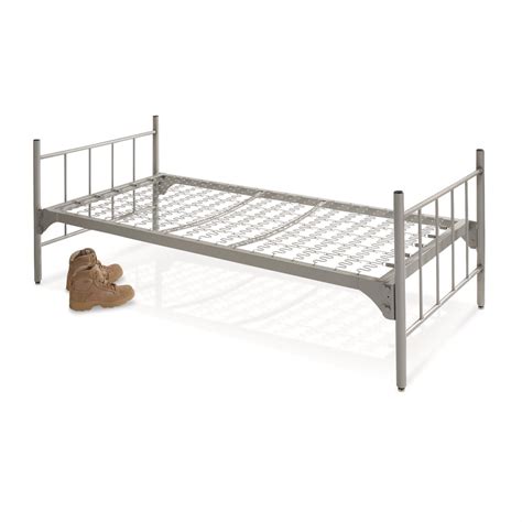 U.S. Military Surplus Steel Bed, New - 680854, Military Folding Cots at ...