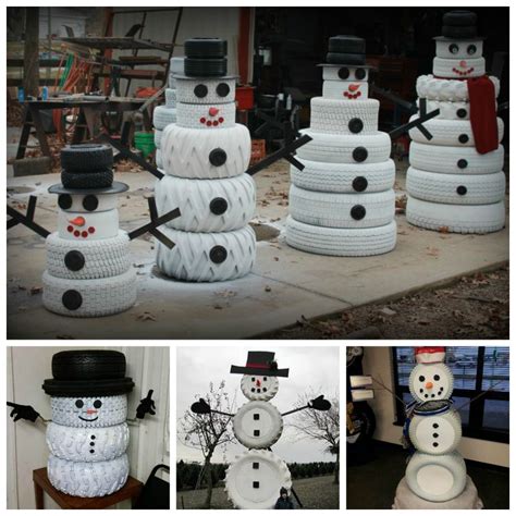 Wonderful DIY Cute Tire Snowman | WonderfulDIY.com